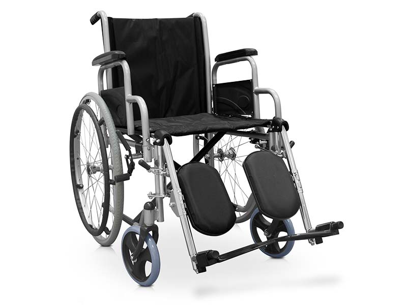 Cadeira de rodas de aço manual, largura do assento 46 cm