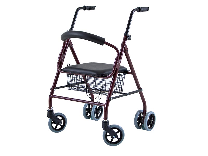 Walker mit Rädern Sitz und Korb