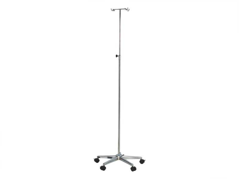 Porta sueros con cuatro soportes y ajustable en altura
