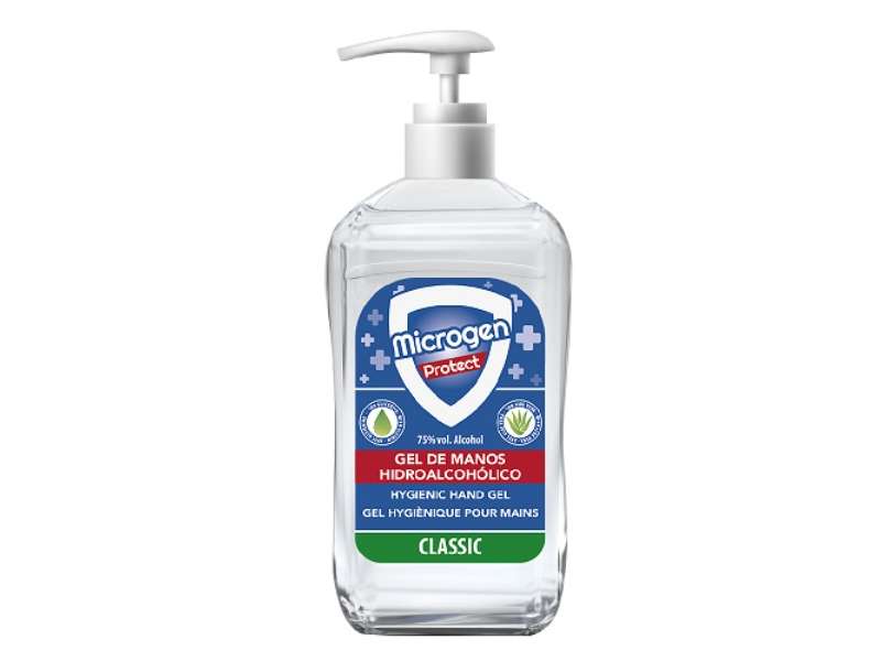 Gel Hidroalcoólico Microgen Protect 500 mL com Aloe Vera e Limão