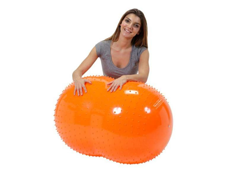Ballon Sens'O'Roll 50 cm - Couleur orange avec gonflage maximal