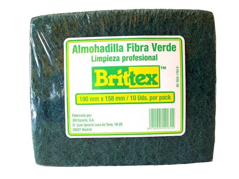 Almofada de Fibra Verde 3M™ BRITTEX 190 x 158 mm