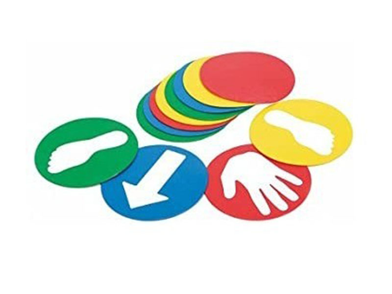 Kit Educ'O'Disc - 12 disques antidérapants Ø21 cm + 15 stickers