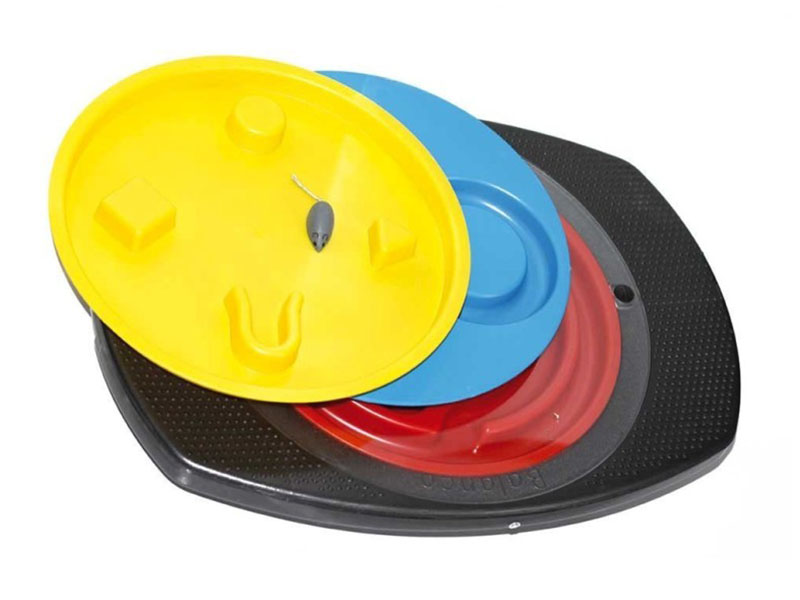 Plateau d'Équilibre 3 Coloris (Jaune, Bleu, Rouge) avec Couronne en Plexiglass