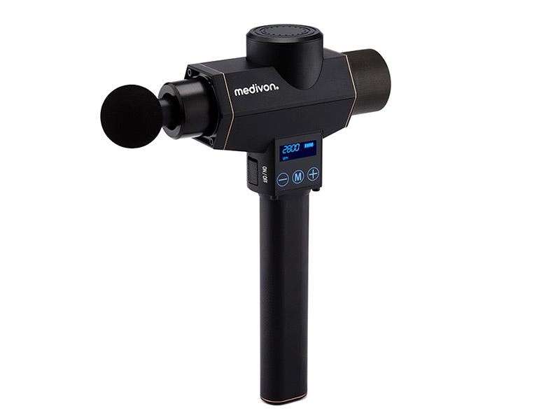 Massajador de Percussão Medivon Gun Bandit com Cabeça de 16 mm e 14 Acessórios