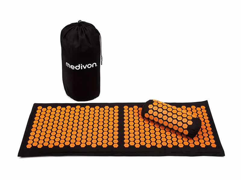 Conjunto de Tapete de Acupressão e Rolo Muscular Medivon Mat Chronos com Estojo de Transporte