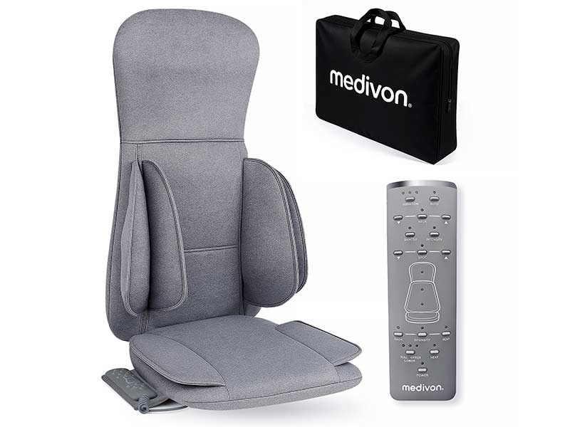 Tapis Shiatsu Aurora avec chaleur, vibrations et air gris Medivon