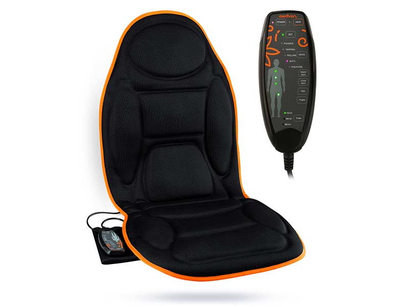 Tapis Shiatsu Cosy Mesh avec chaleur et vibrations noir Medivon