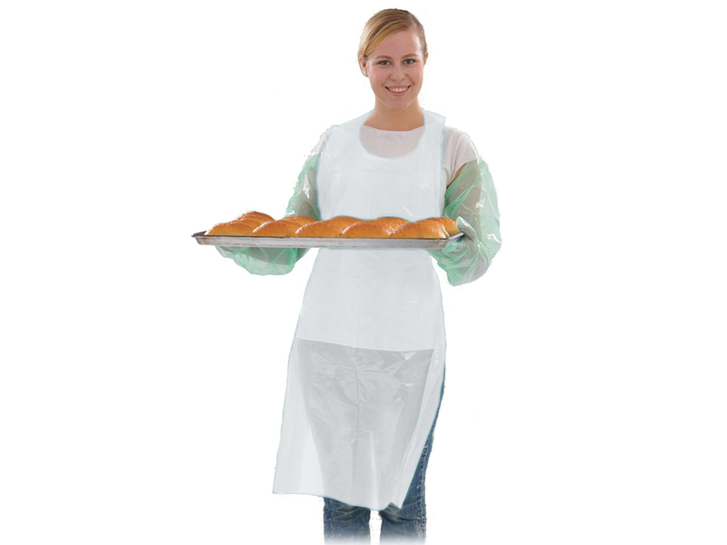 Grembiule monouso in polietilene  calibro 80, 100 unità.