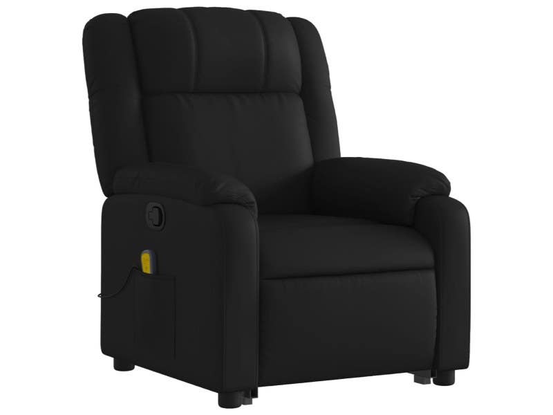 Fauteuil de massage Électrique inclinable Noir Simil Cuir M1 | vidaXL