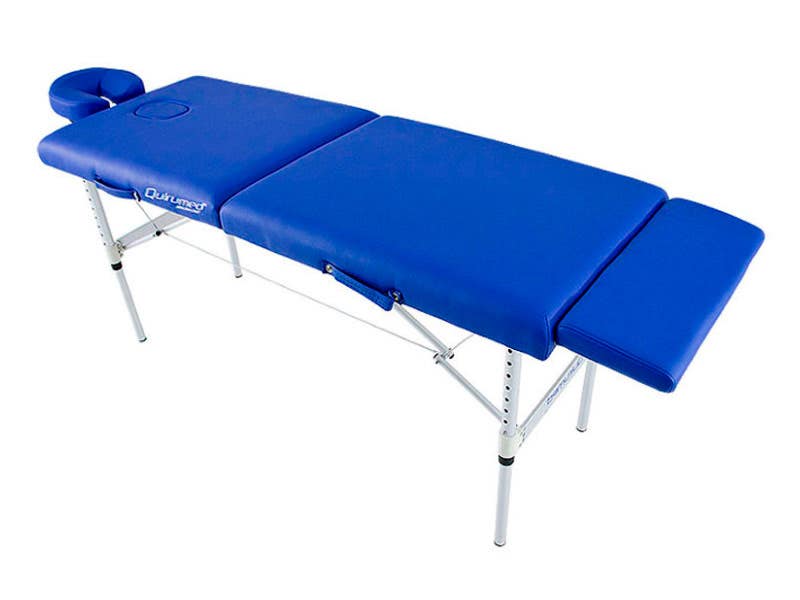 Camilla plegable de aluminio UltraLight profesional 200 x 60 cms | Azul | Quirumed