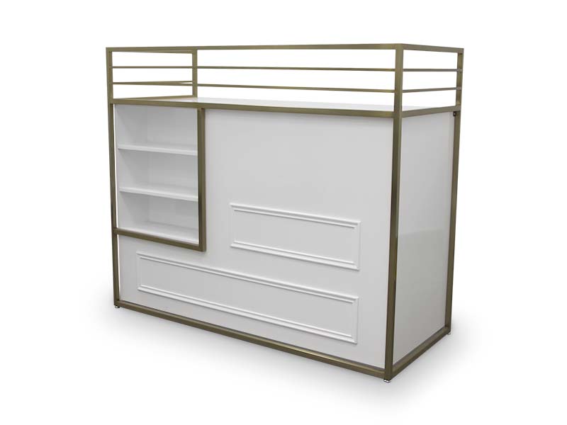 Recepční pult zlatá struktura