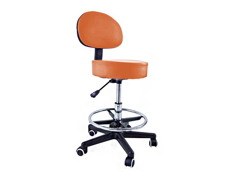 Taburete cu spatar si suport picioare baza cromata