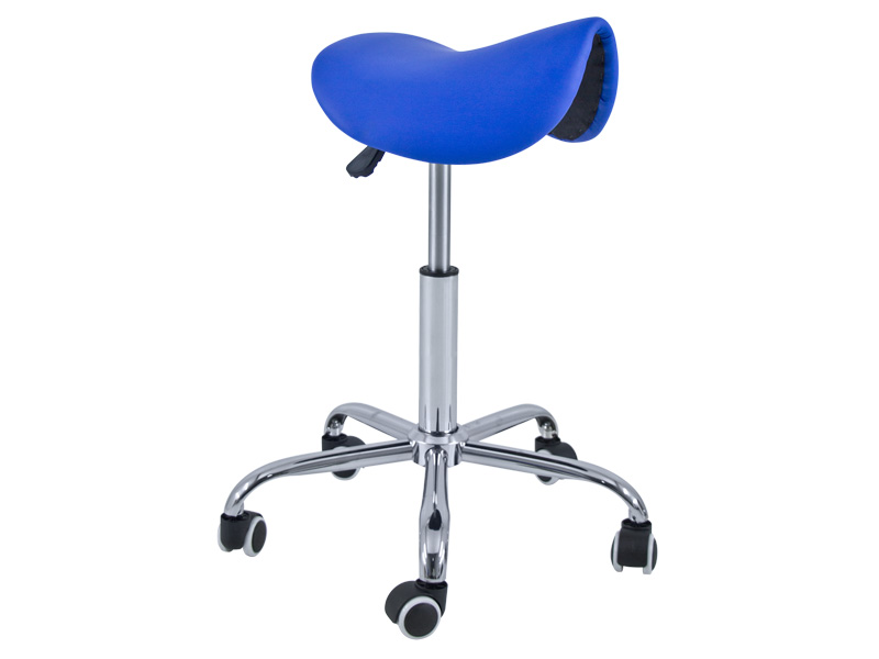 Taburet Pony 5 roti baza cromata