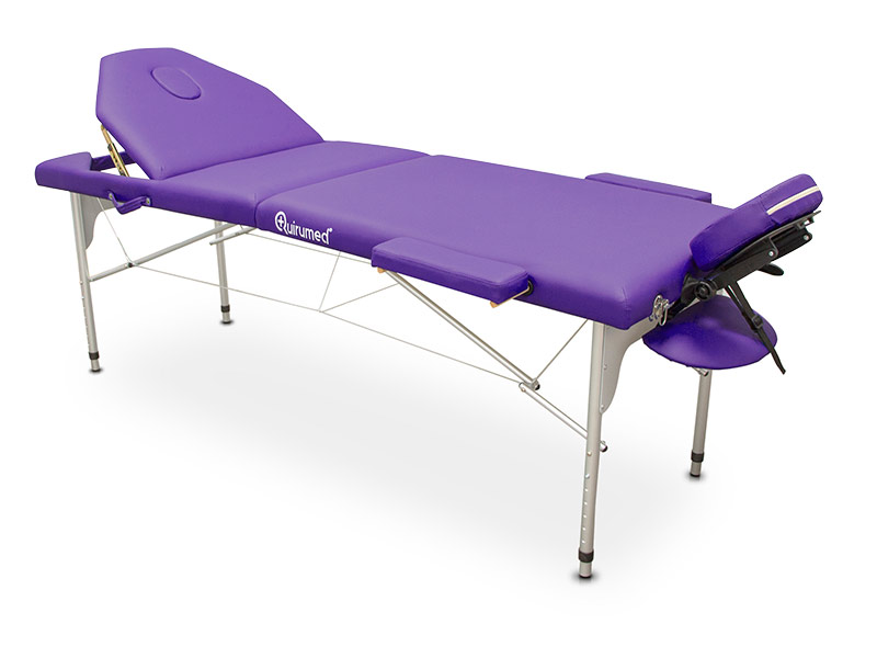 Portable Aluminium Massage Table with Reclining Backrest PRO 194x70 cm