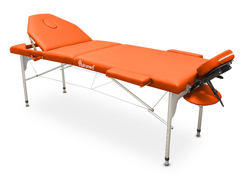 Lettino portatile in alluminio PRO 194 x 70 cm con schienale regolabile