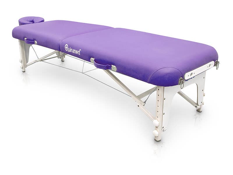 Camilla shiatsu plegable de madera 211 x 60 cm | Morado | Quirumed
