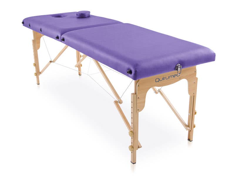 Camilla plegable de madera BASIC 180 X 60 cm | Morado | Quirumed