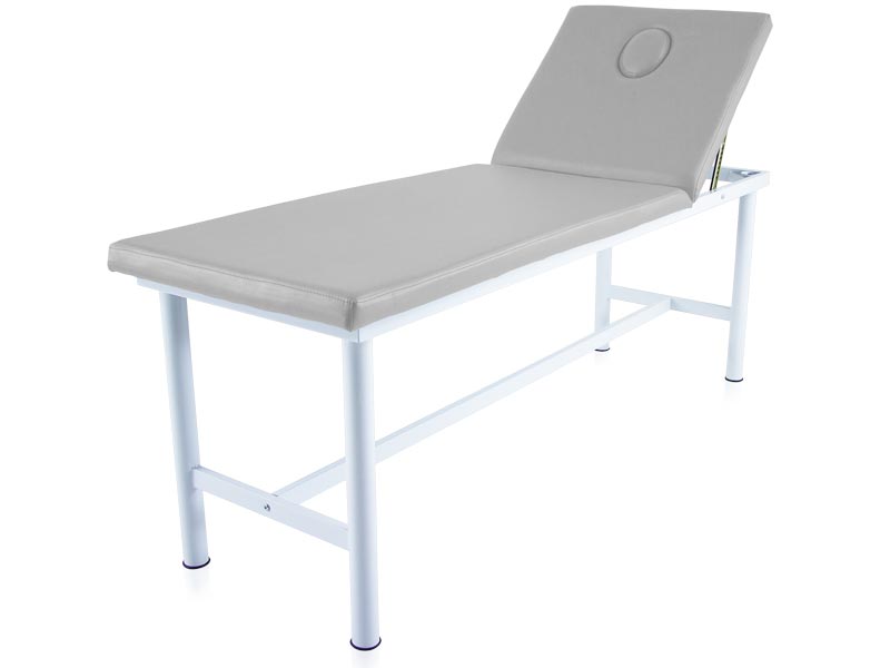 Lettino fisso in acciaio con foro viso e copertura foro