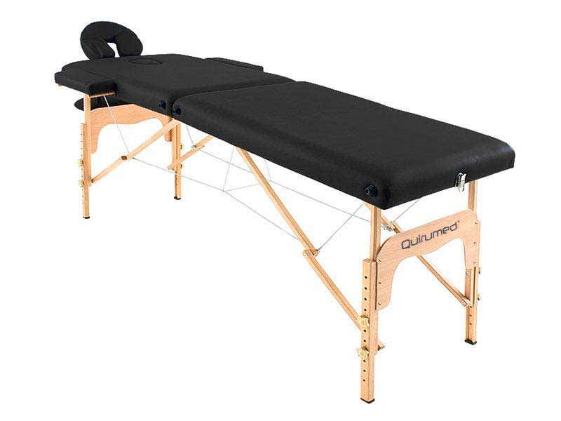 Camilla plegable de madera EASY 182 x 60 cm | Negro | Quirumed