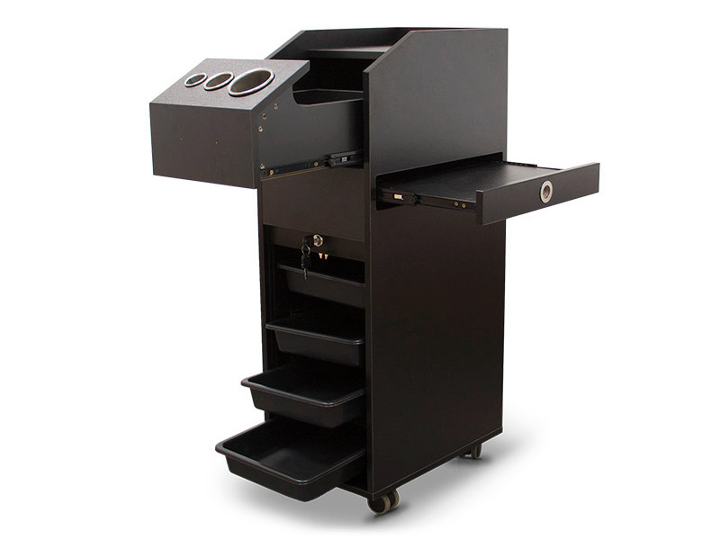 Carrello  in legno per salone parrucchiere