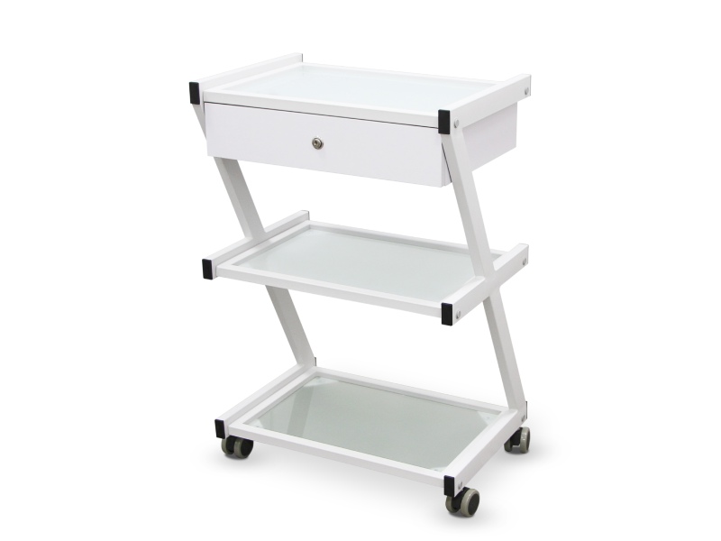 Aesthetic trolley with drawer and 3 shelves