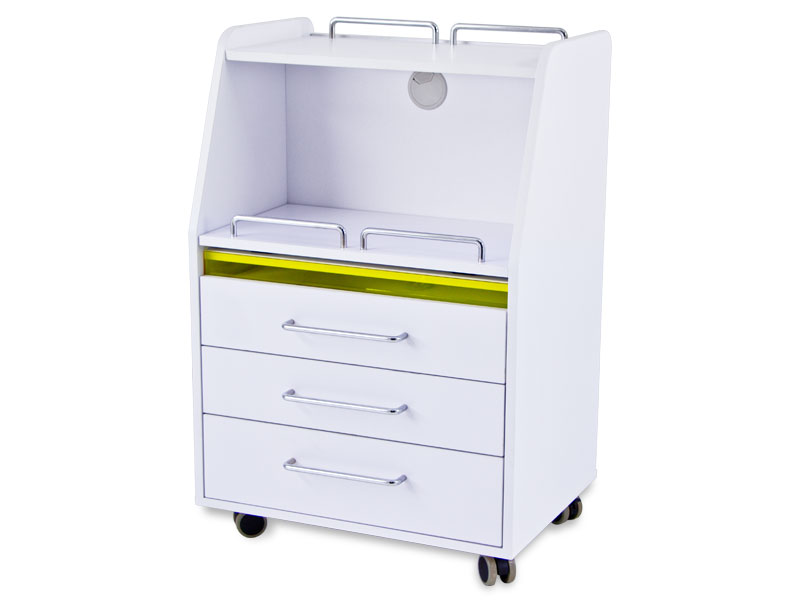 Multifunctional Trolley with Three Drawers and UV Lamp