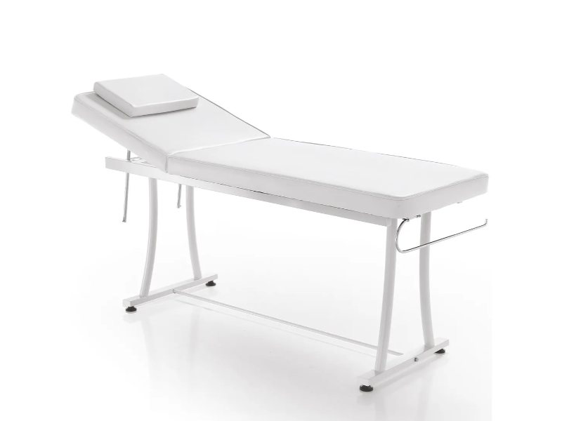 Lettino Massaggio Estetista Professionale con Testata Regolabile e Porta Rotolo
