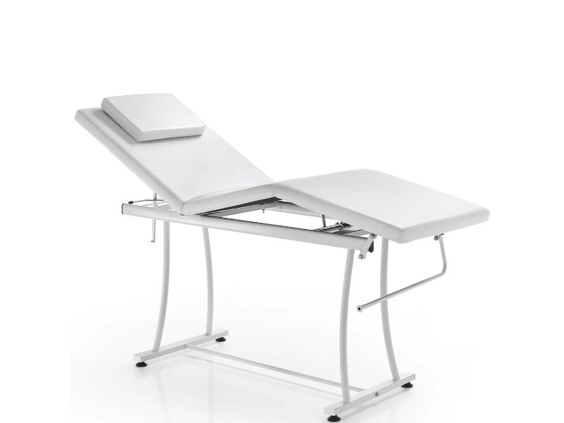 Lettino Massaggio per Estetista Professionale con 2 Snodi Autobloccanti e Asta Porta Rotolo