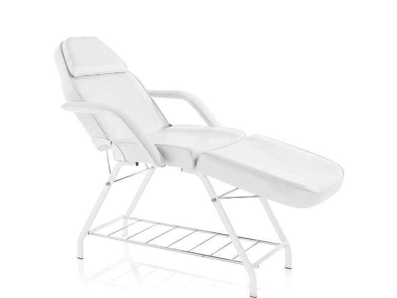 Lettino Massaggio Fisso Professionale con Testata Regolabile 2 Snodi e Braccioli Estraibili