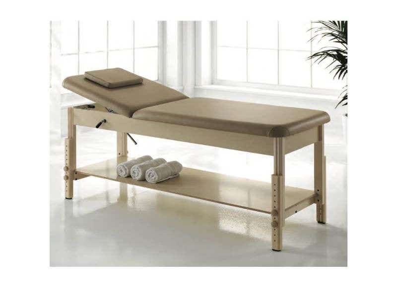Lettino In Legno Regolabile In Altezza Per Estetista Massaggio Forniture Per Centro Estetico Foro Viso Porta Rotolo Feng Shui | Xanitalia