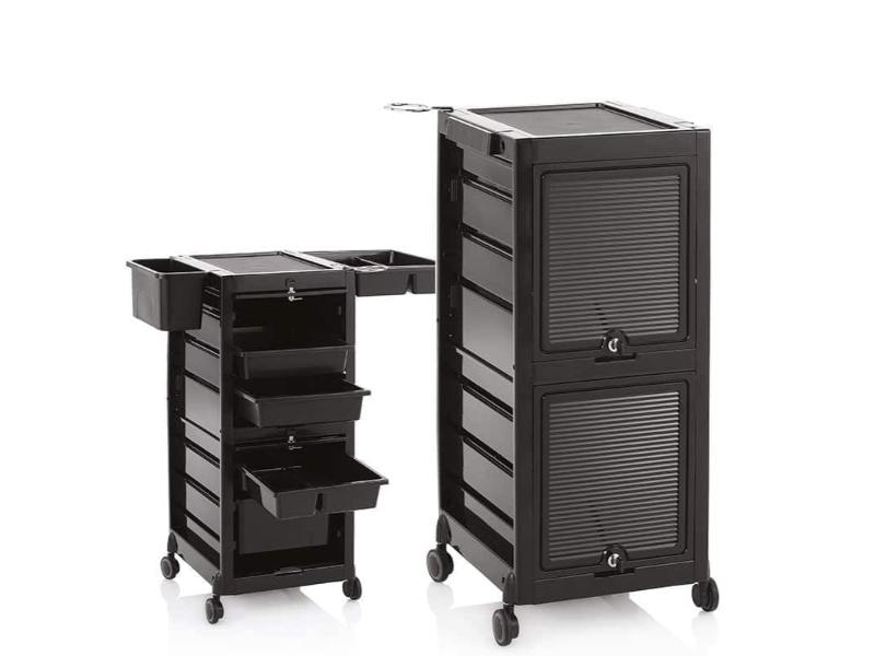 Carrello Per Parrucchiere Con Cassetti A Scomparsa New York Secret Black