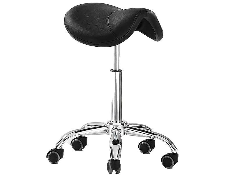 Sgabello a Sella Parrucchiere Regolabile con Pompa Idraulica