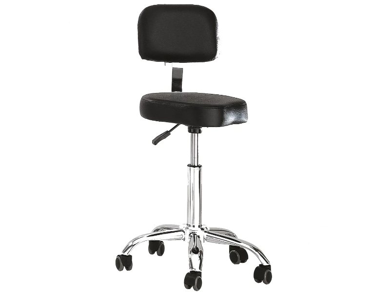 Sgabello Parrucchiere Regolabile Sedia con Schienale e Pompa Idraulica