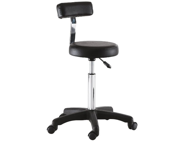 Sgabello Parrucchiere con Schienale Confortevole e Pompa Idraulica