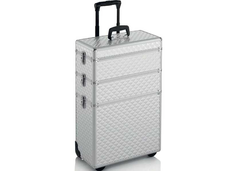 Trolley Estetista e Parrucchiere Professionale Pratico e Leggero Silver