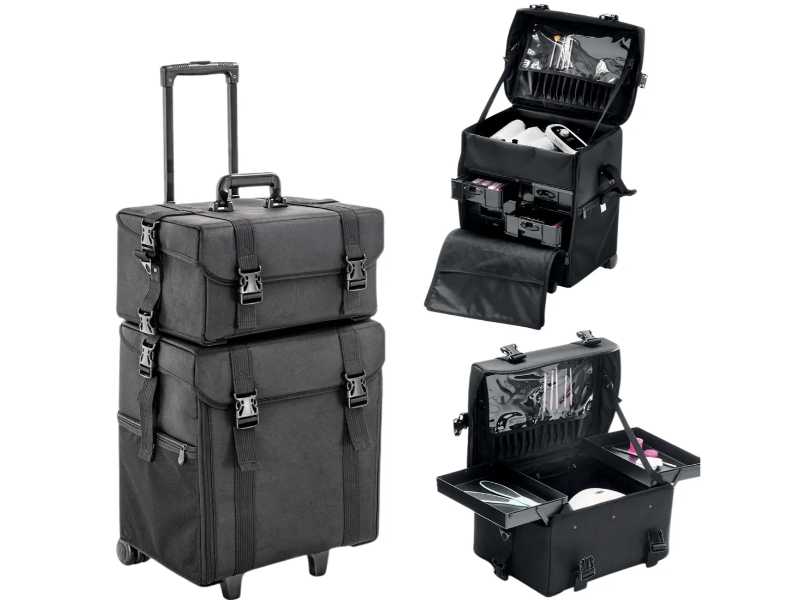 Trolley Estetista Nail & Make Up Componibile 2 in 1 Leggero e Pratico