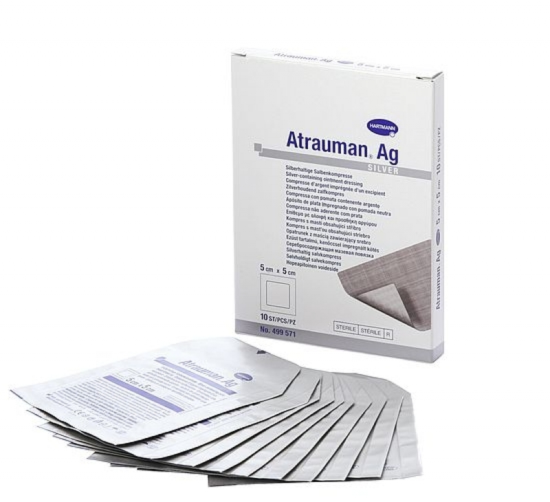 Medicazione da contatto con argento (10 pz) Atrauman AG est. HARTMANN