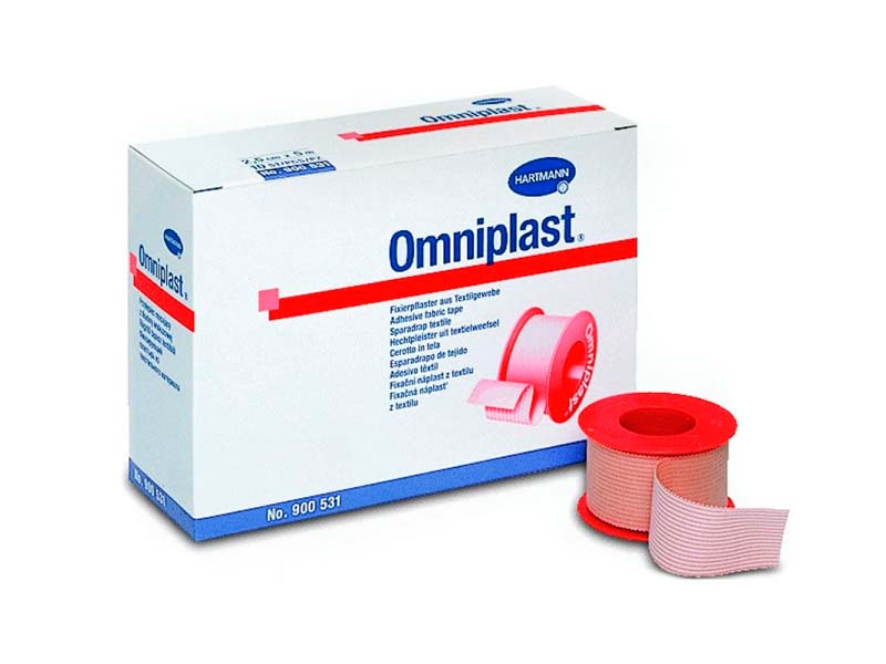Hypoallergenic plaster of Omniplast flesh-colored tissue. HARTMANN