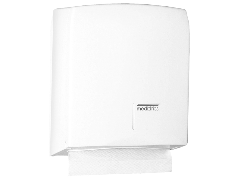 Paper towel dispenser in white epoxy paint steel