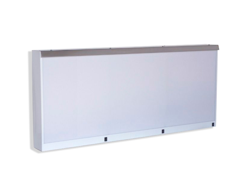 X-ray viewer wall mounted, direct on, 3-section