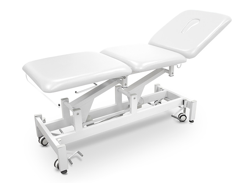 Electric massage table 3 sections 196 x 67 x 50-96 cm with wheels and plug