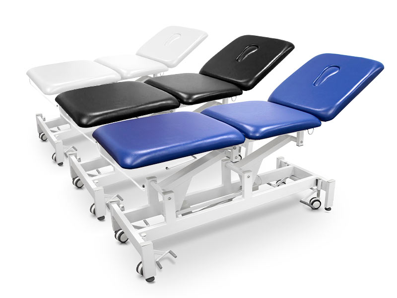 Electric massage table 3 sections 196 x 67 x 5096 cm with wheels and plug