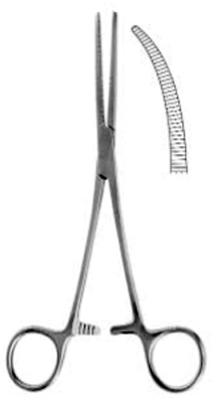 Hemostatic forceps ROCHESTER-PEAN, curved