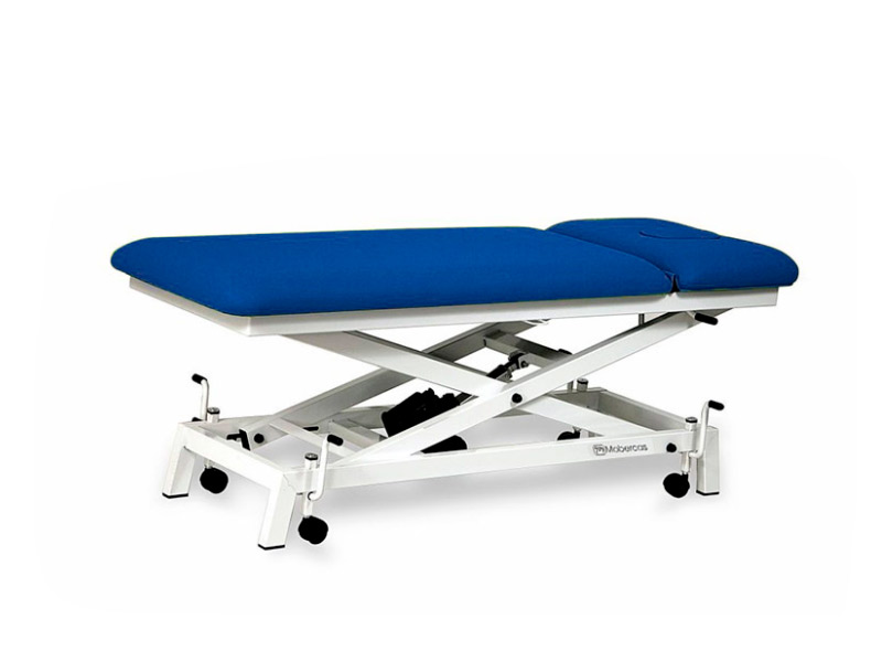 Elektrische pediatrische behandeltafel 2-delig, Mobercas met wielen en papierrolhouder