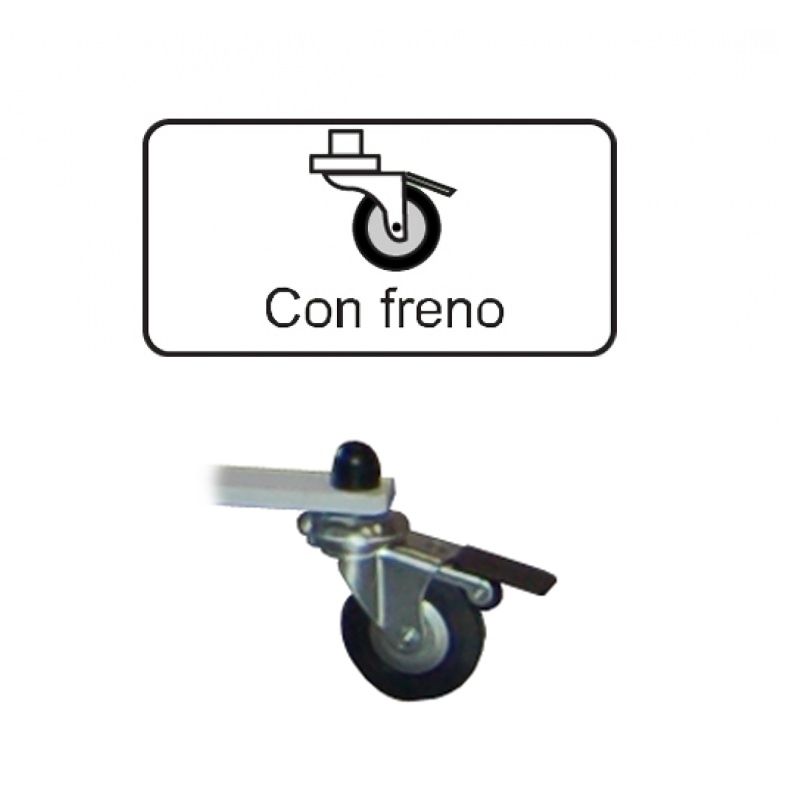 Rollen mit Einzelbremse - Durchmesser 6 cm