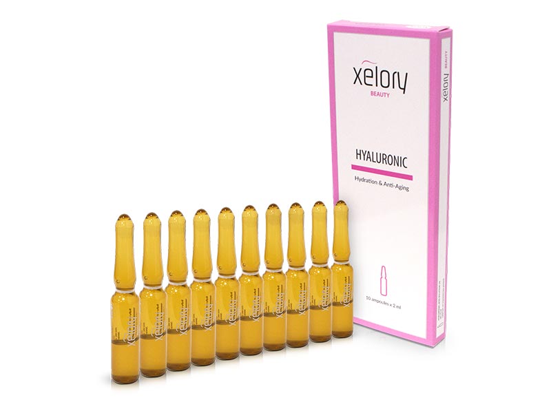 Solution d'acide hyaluronique 1%, ampoules xelory, 2 ml x 10