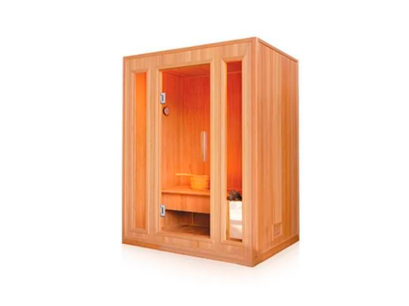 Dampfsauna mit Glasstür (für bis zu 3 Personen)
