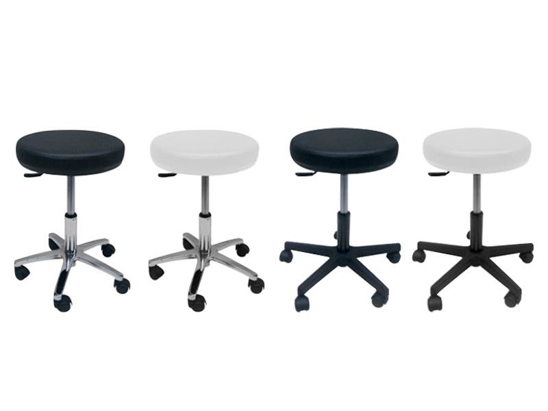 Gas lift store stool with backrest