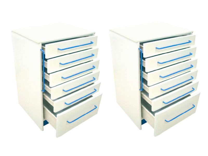 Módulo rodante dental con 6 cajones